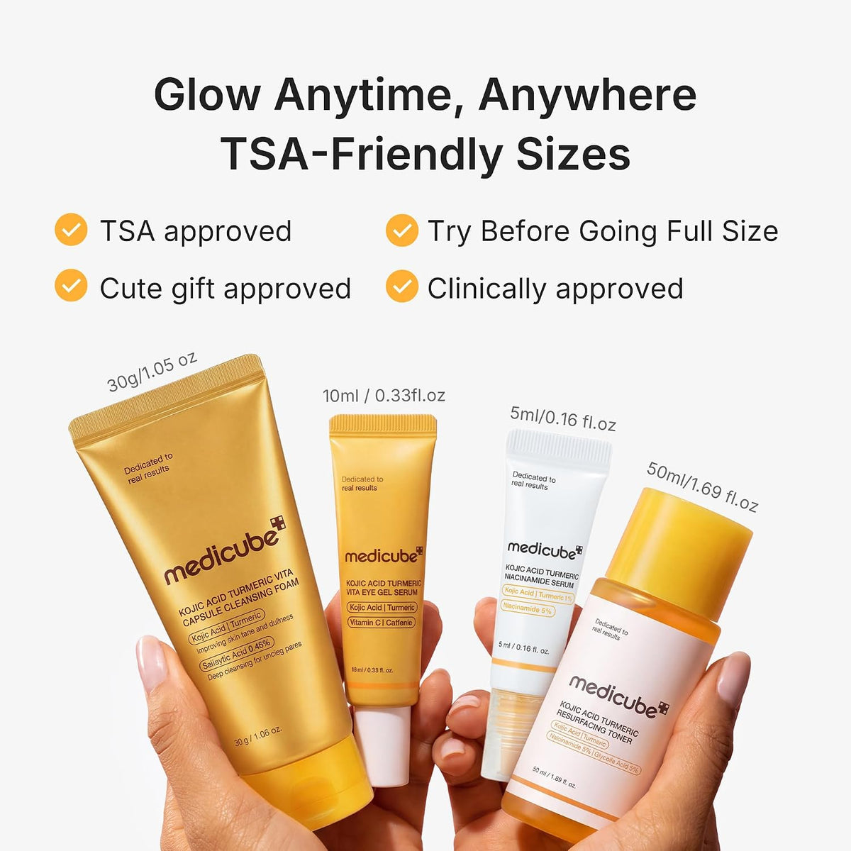 MEDICUBE Kojic Brightening Essentials Kit | Limpiador+Tonico+Serum+Ojos