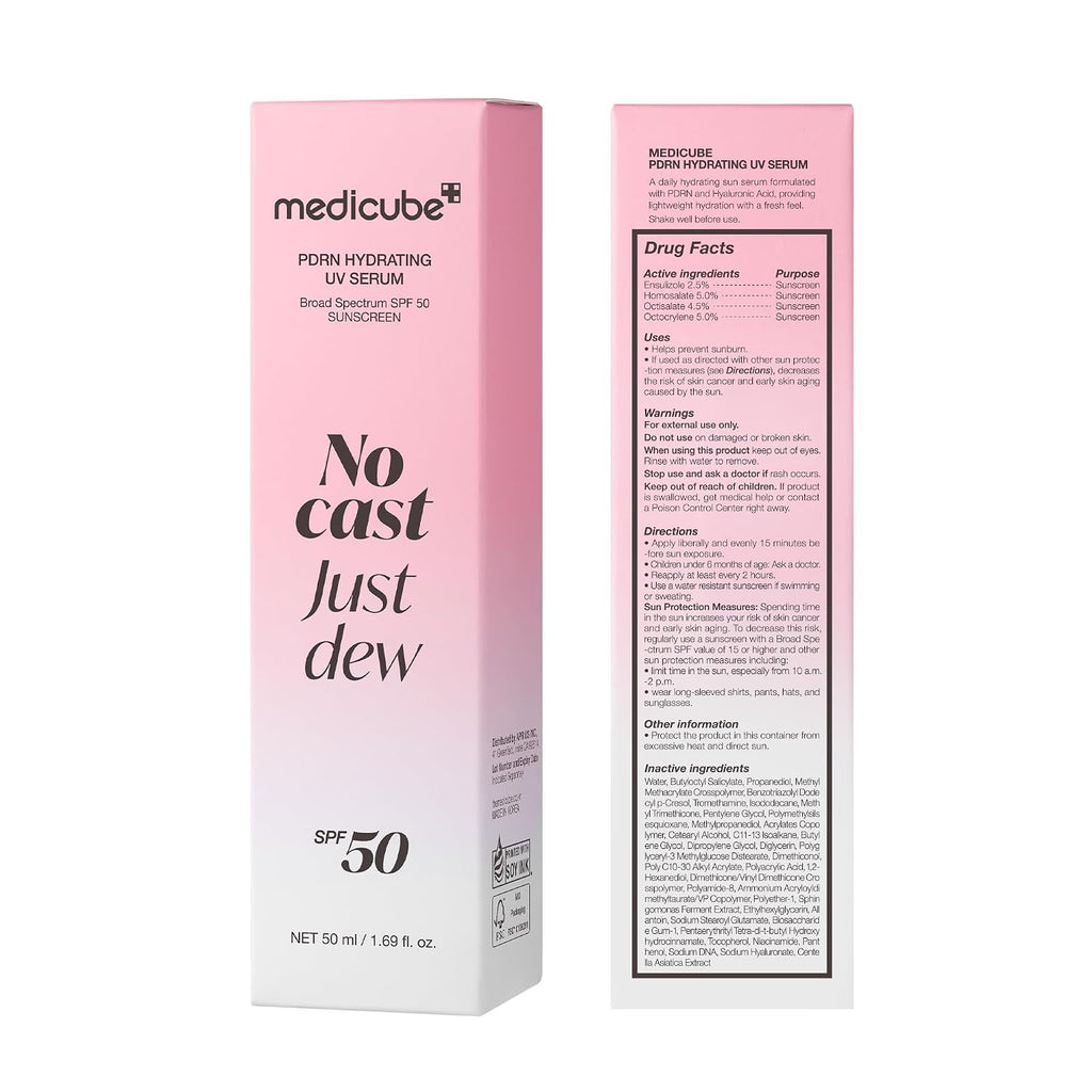 MEDICUBE No Cast Just Dew PDRN Hydrating UV Sun Serum 50ml SPF50