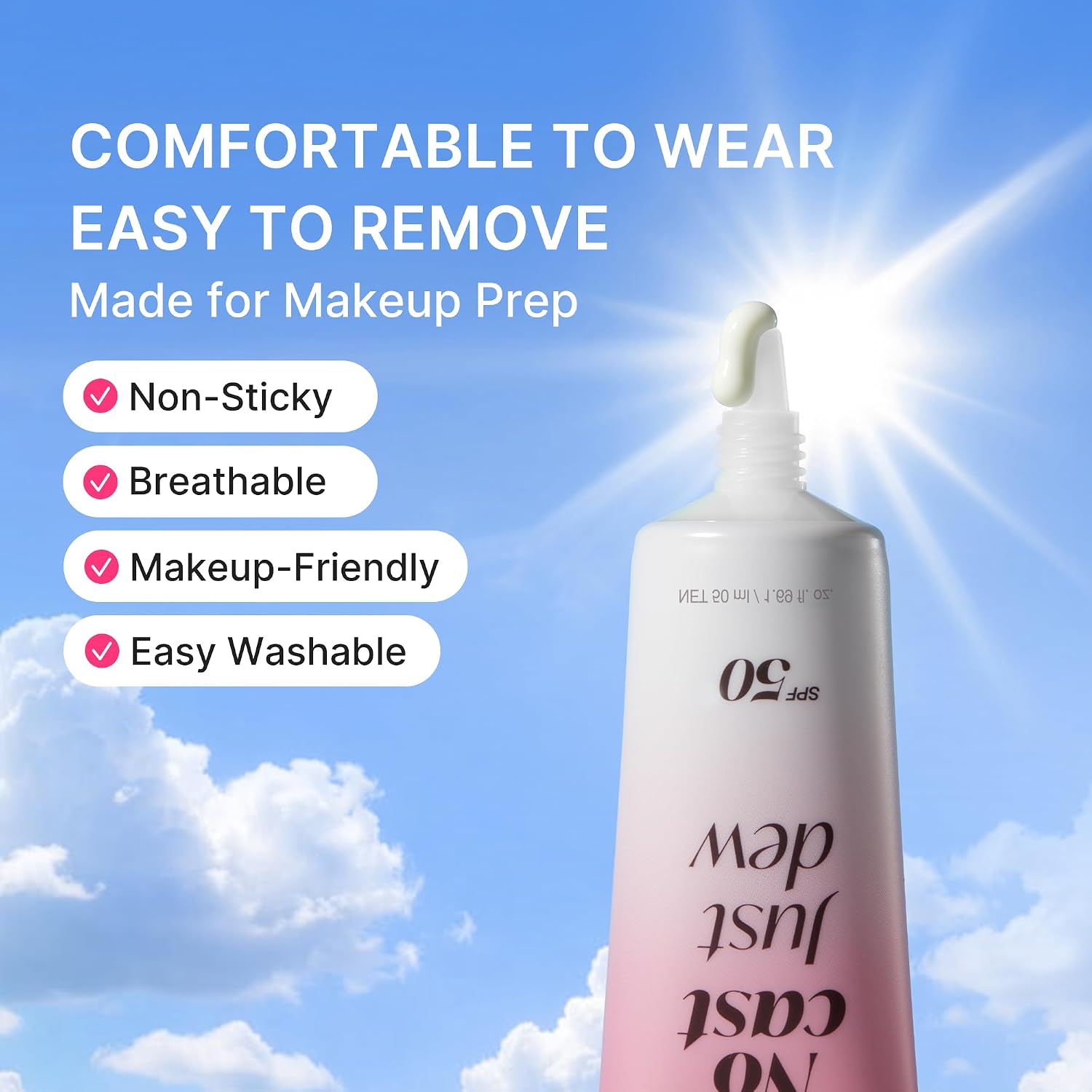 MEDICUBE No Cast Just Dew PDRN Hydrating UV Sun Serum 50ml SPF50