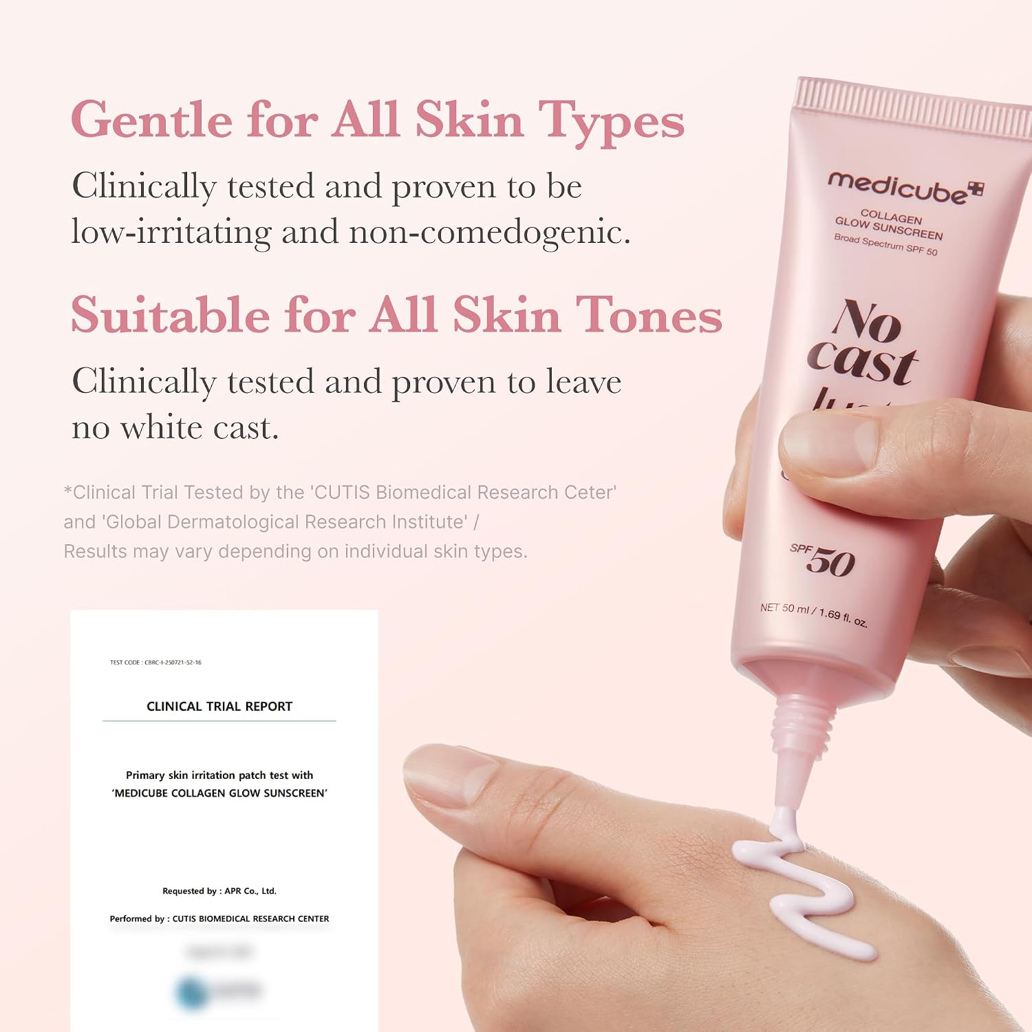 MEDICUBE No Cast Just Glow Collagen Sunscreen 50ml SPF50