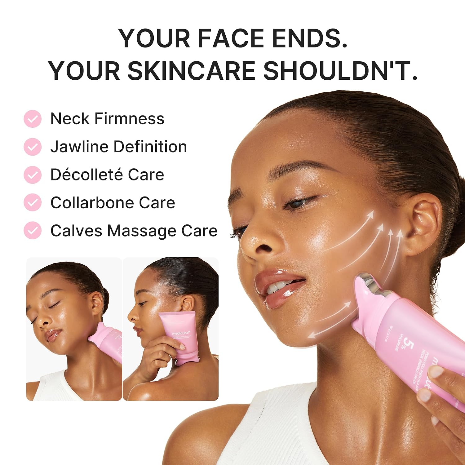 MEDICUBE PDRN Collagen Gua Sha Neck Wrinkle Cream 90g