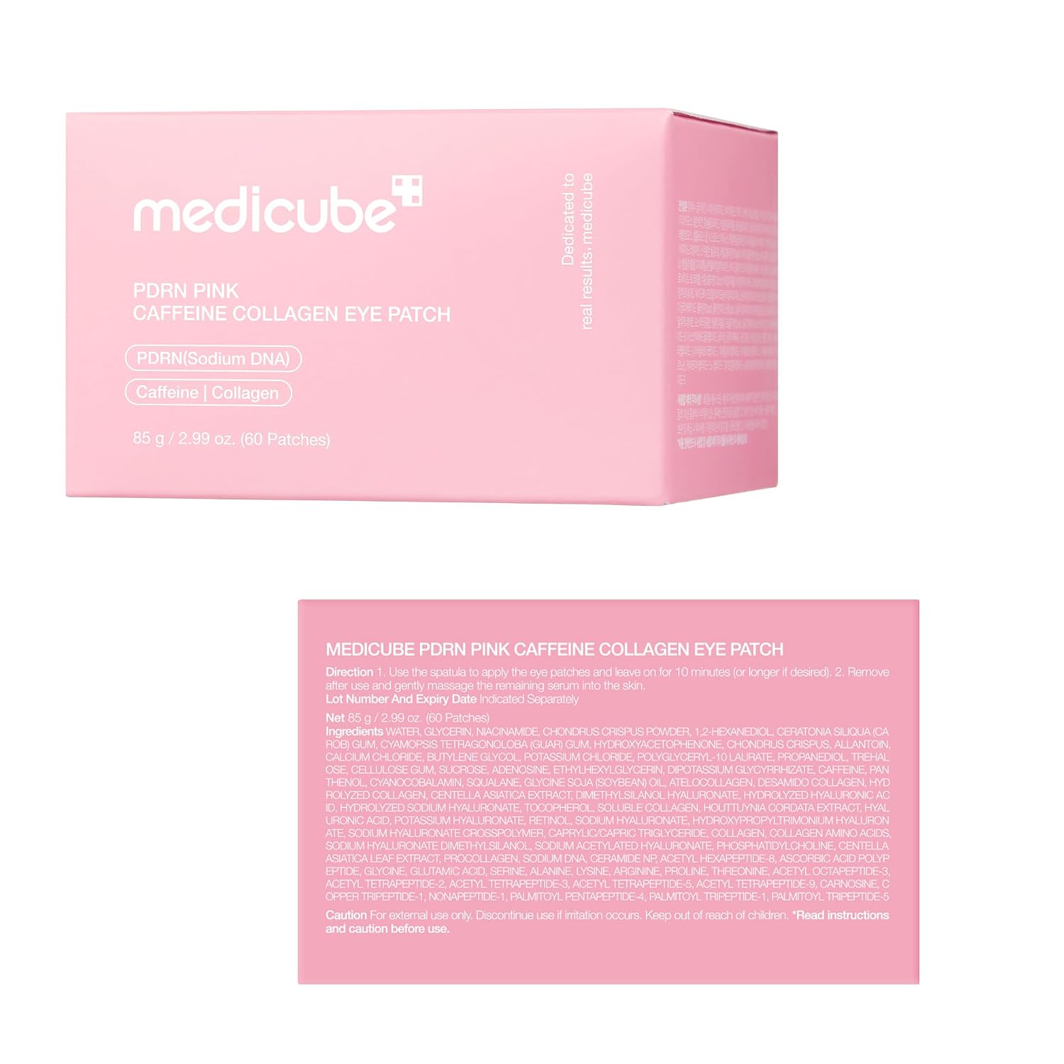 MEDICUBE PDRN Pink Caffeine Collagen Eye Patch 60pz