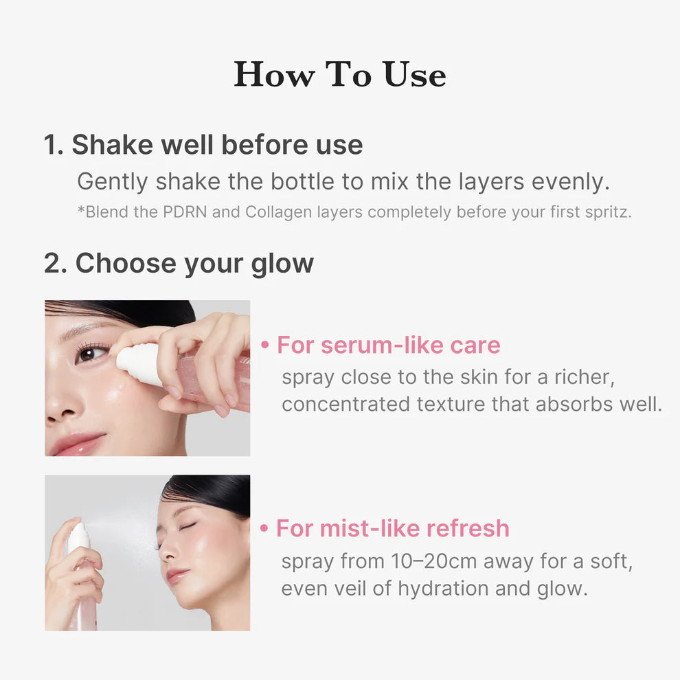 MEDICUBE PDRN Pink Collagen Glow Jelly Mist Serum 100ml