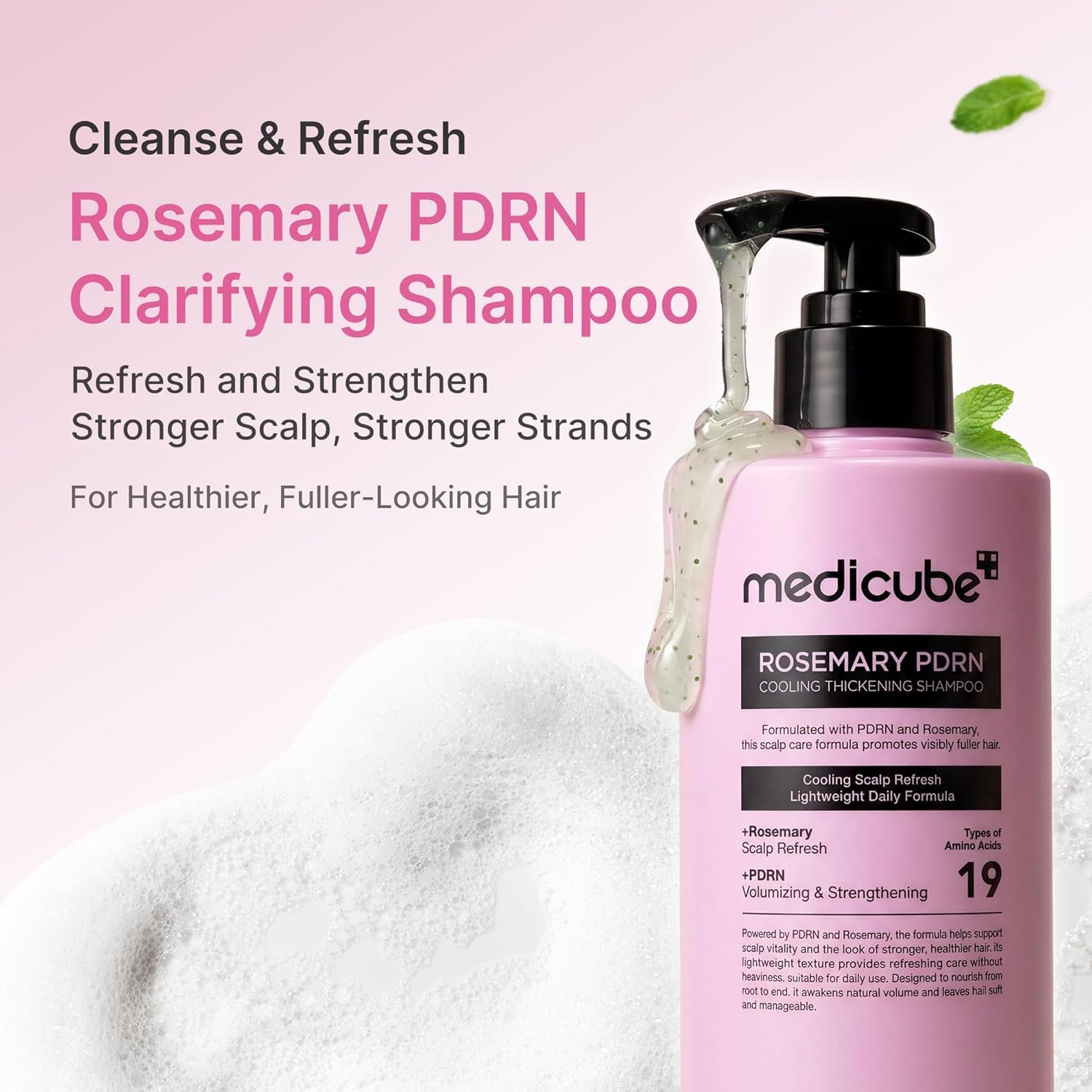 MEDICUBE Rosemary PDRN Cooling Thickening Shampoo 400ml
