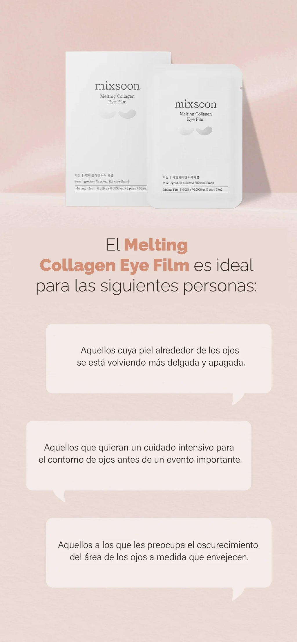 MIXSOON Melting Collagen Eye Film 5pz