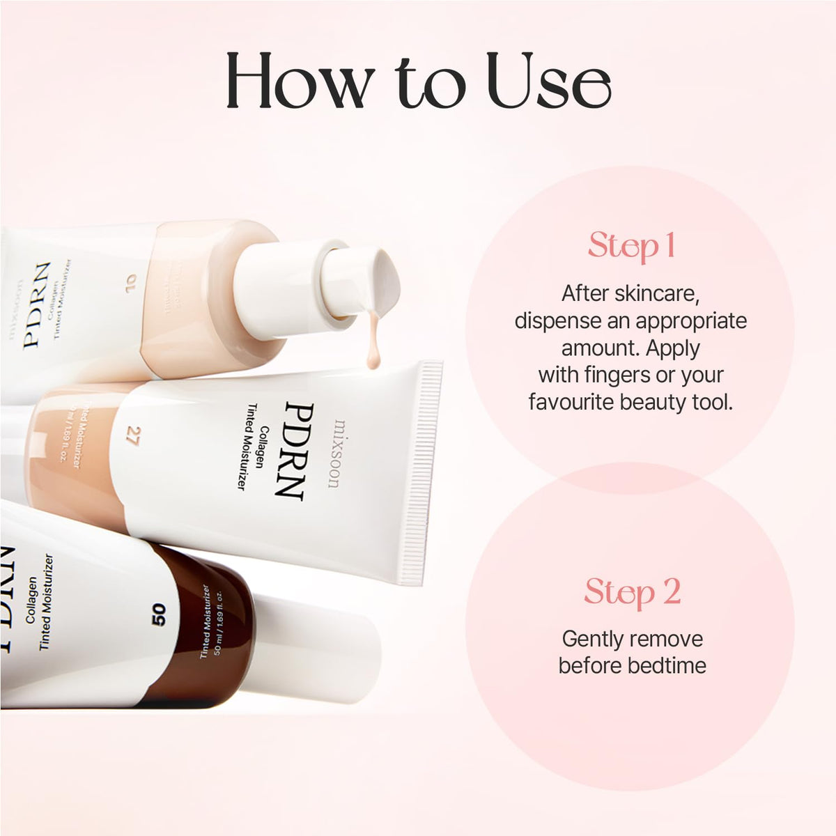 MIXSOON PDRN Collagen Tinted Moisturizer 50ml - Varios Tonos