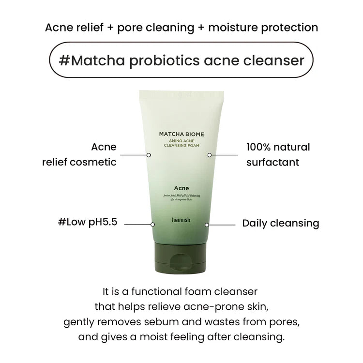 HEIMISH Matcha Biome Amino Acne Cleansing Foam 150g