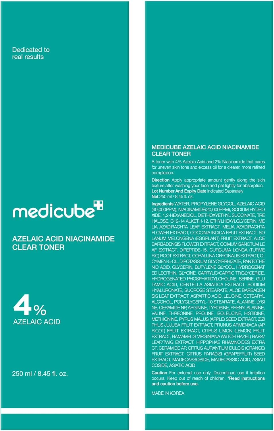 Medicube Azelaic Acid Niacinamide Clear Toner 250ml