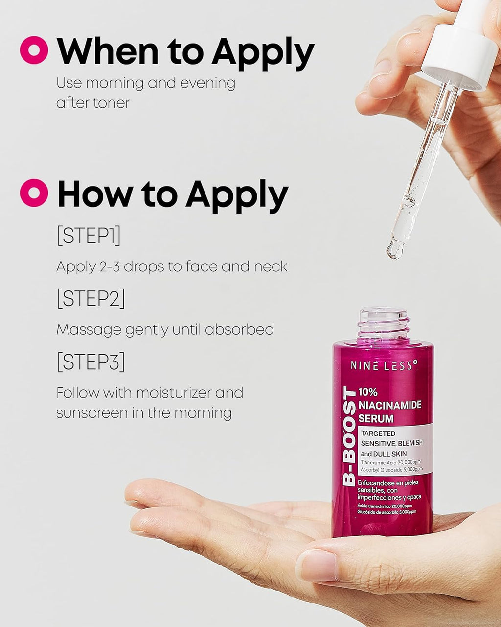 NINELESS B-Boost 10% Niacinamide Serum 30ml