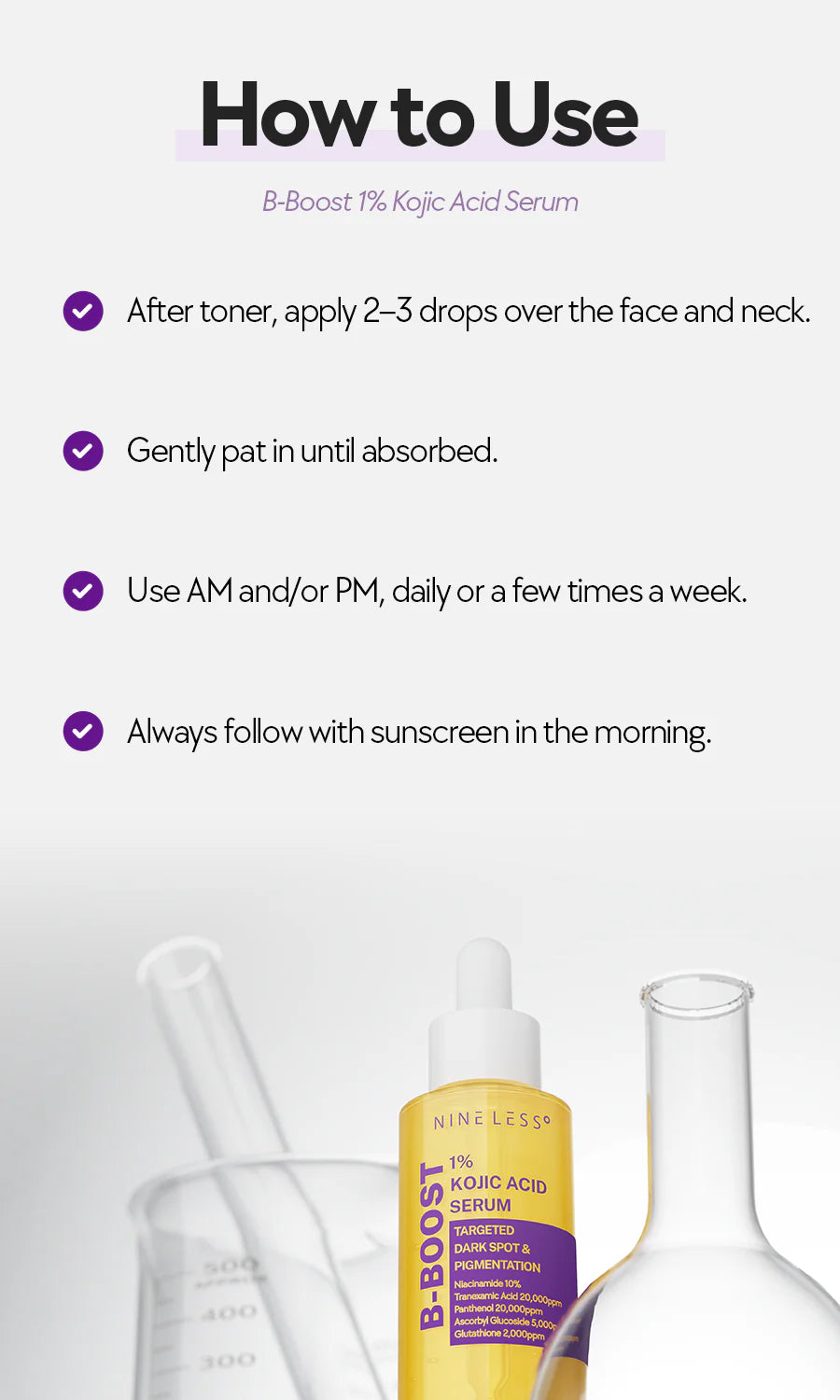 NINELESS B-Boost 1% Kojic Acid Serum 30ml