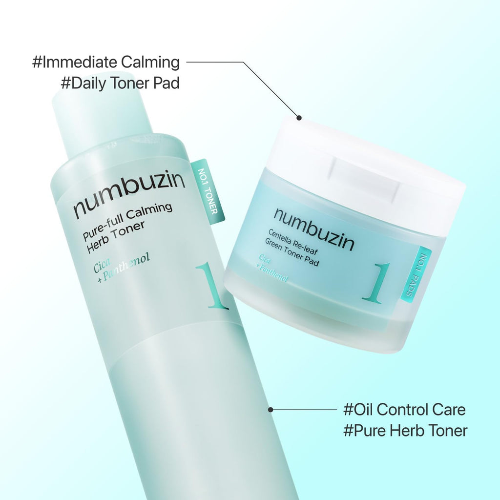 NUMBUZIN No.1 Centella Re-leaf Green Toner Pad 190ml (70 pads)