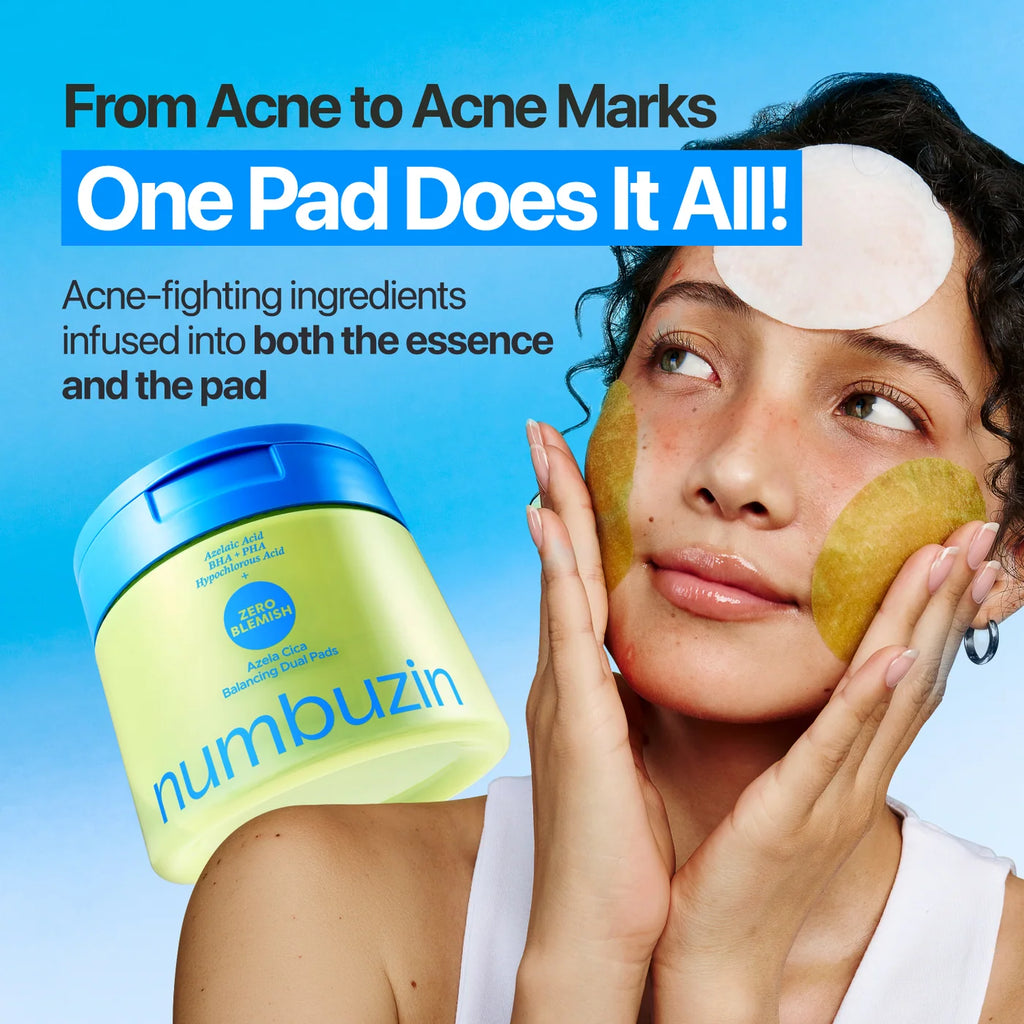 NUMBUZIN Zero Blemish Azela Cica Balancing Dual Pads 210ml