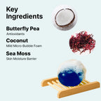 ONGREDIENTS Butterfly Pea Cleansing Ball
