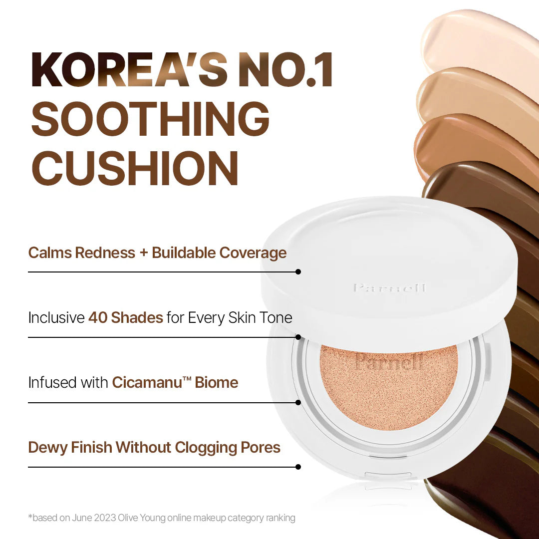PARNELL Cicamanu Serum Cushion SPF 45 PA++ | Varios Colores