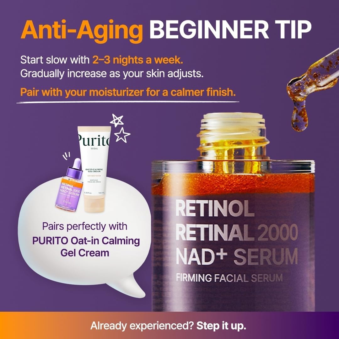 PURITO Retinol + Retinal 2000 NAD+ Serum 30ml