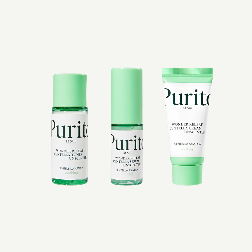 PURITO Wonder Releaf Centella Mini Kit Unscented 3pz
