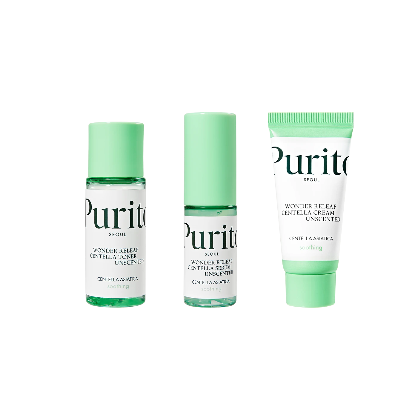 PURITO Wonder Releaf Centella Mini Kit Unscented 3pz