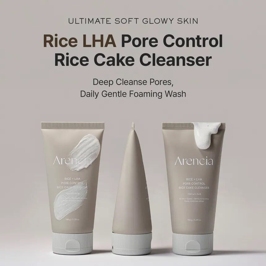 ARENCIA Rice + LHA Pore Control Rice Cake Cleanser 150g