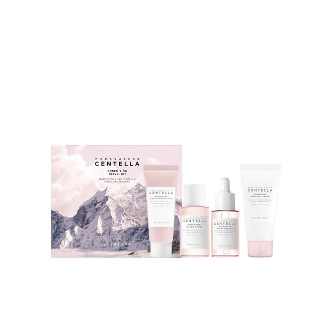 SKIN1004 Centella Poremizing Travel Kit | Limpiador+Tónico+Serum+Crema