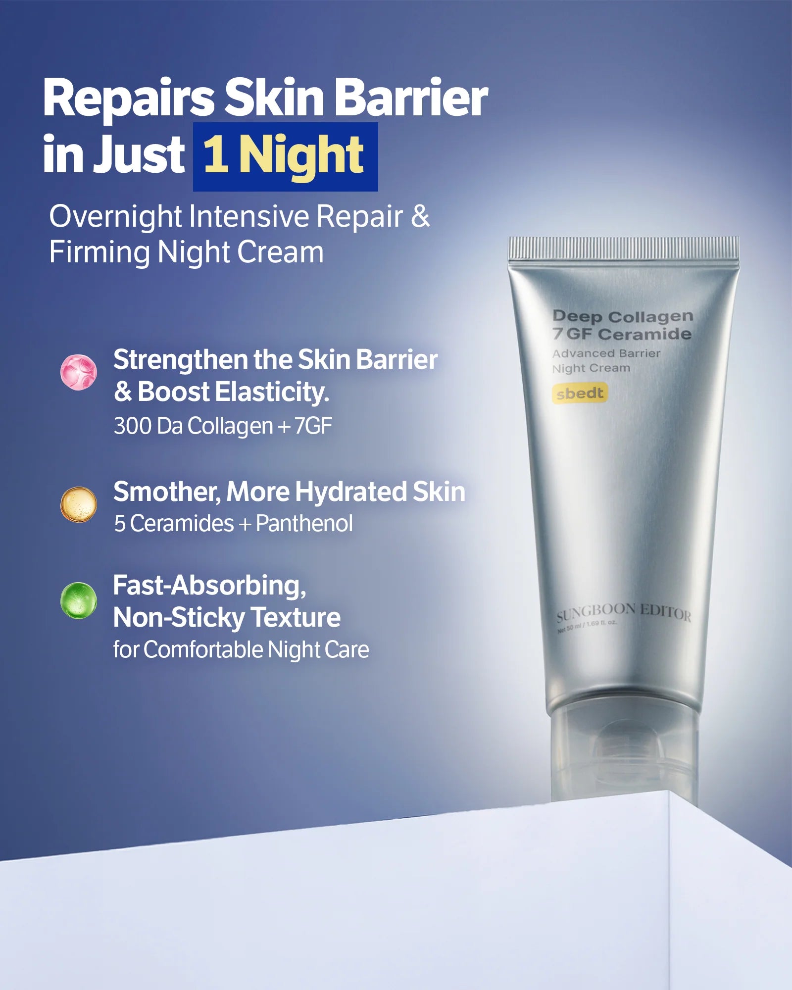 SUNGBOON EDITOR Deep Collagen 7GF Ceramide Advanced Barrier Night Cream 50ml