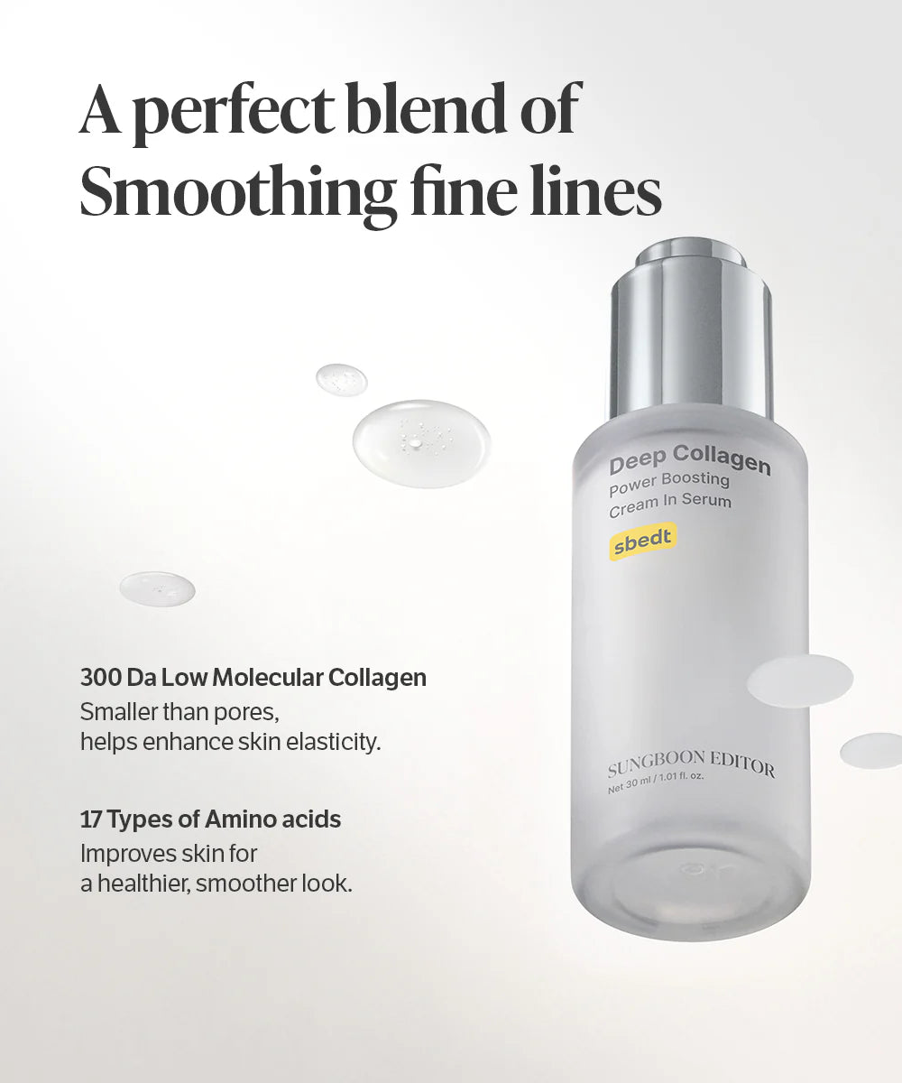 SUNGBOON EDITOR Deep Collagen Power Boosting Cream In Serum 30ml