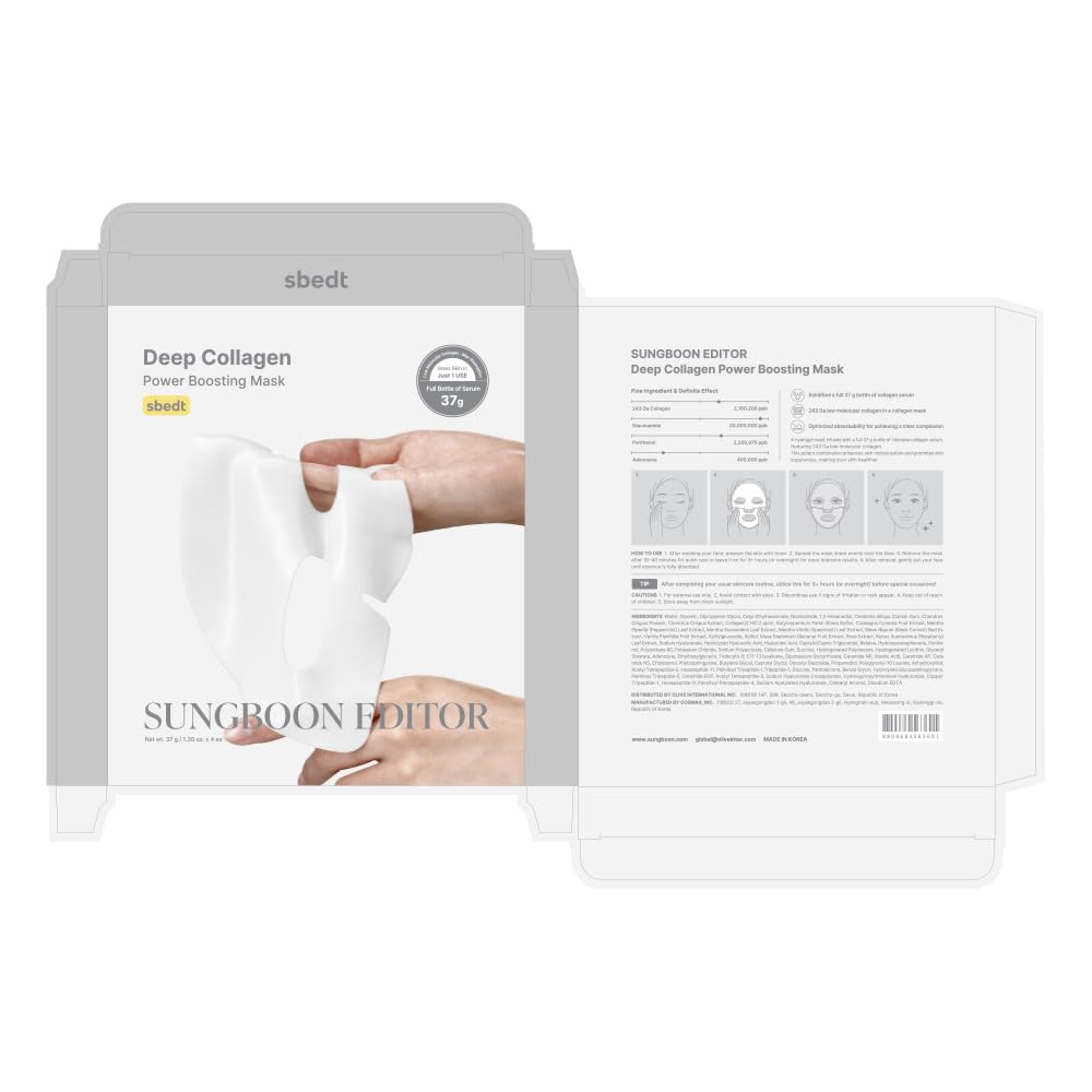 SUNGBOON EDITOR Deep Collagen Power Boosting Mask (37g*4ea)
