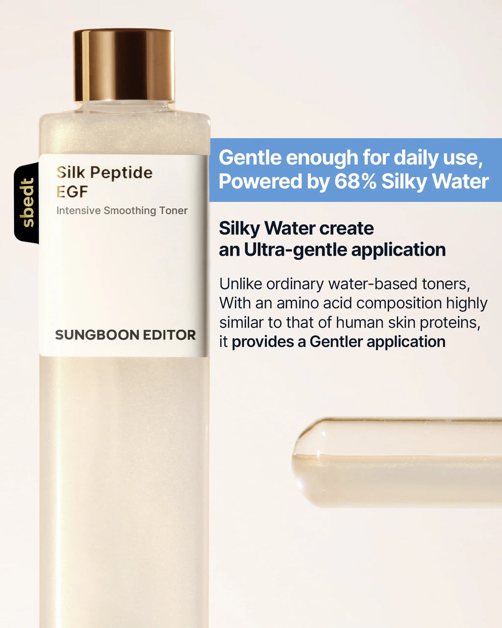 SUNGBOON EDITOR Silk Peptide EGF Intensive Smoothing Toner 300ml