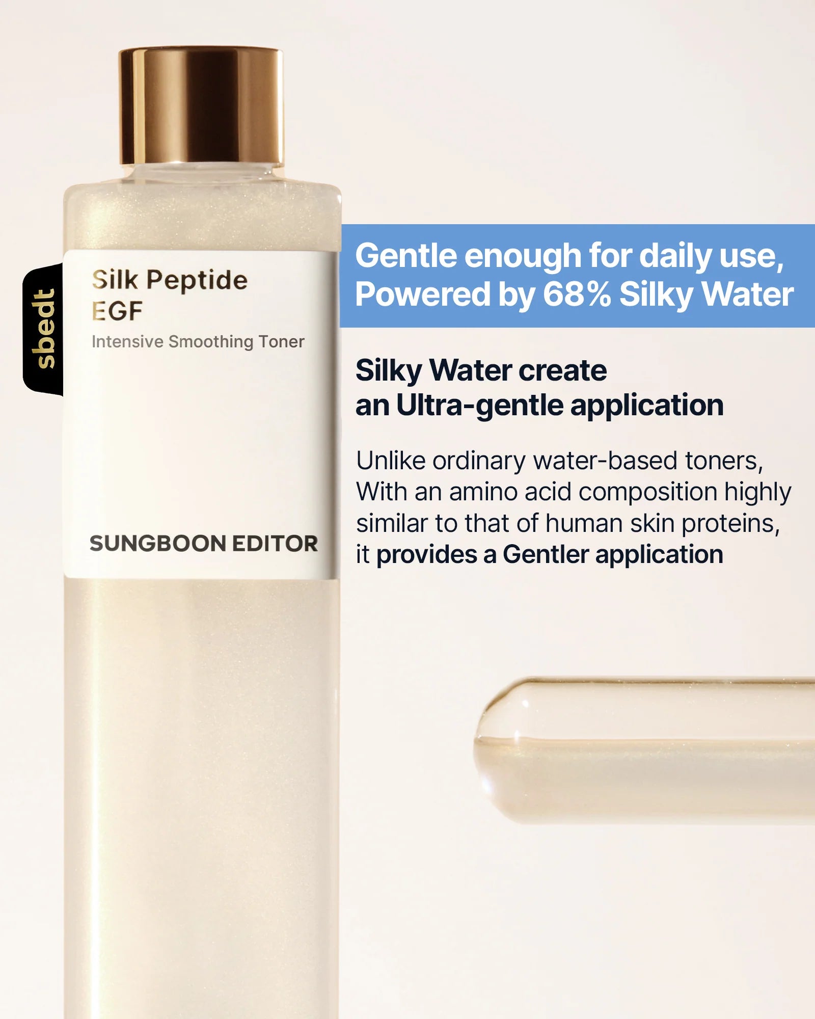 SUNGBOON EDITOR Silk Peptide EGF Intensive Smoothing Toner 300ml