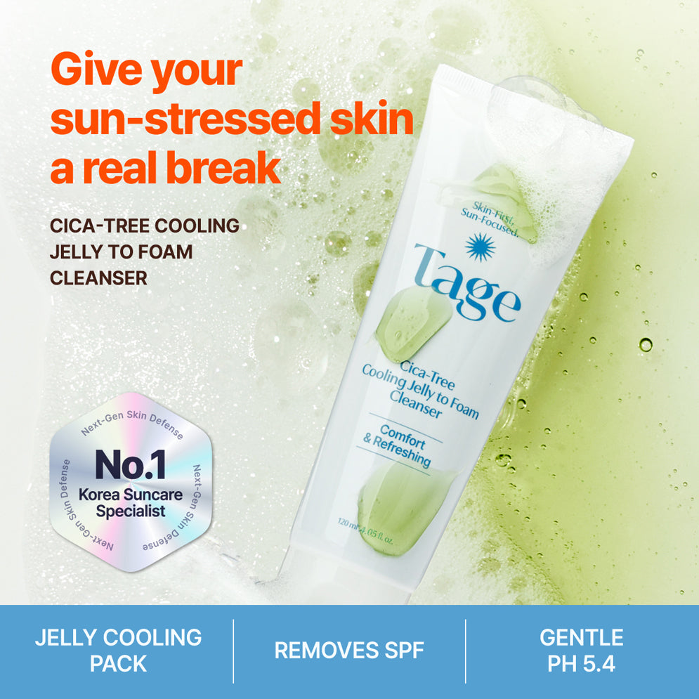 TAGE Cica-Tree Cooling Jelly to Foam Cleanser 120ml