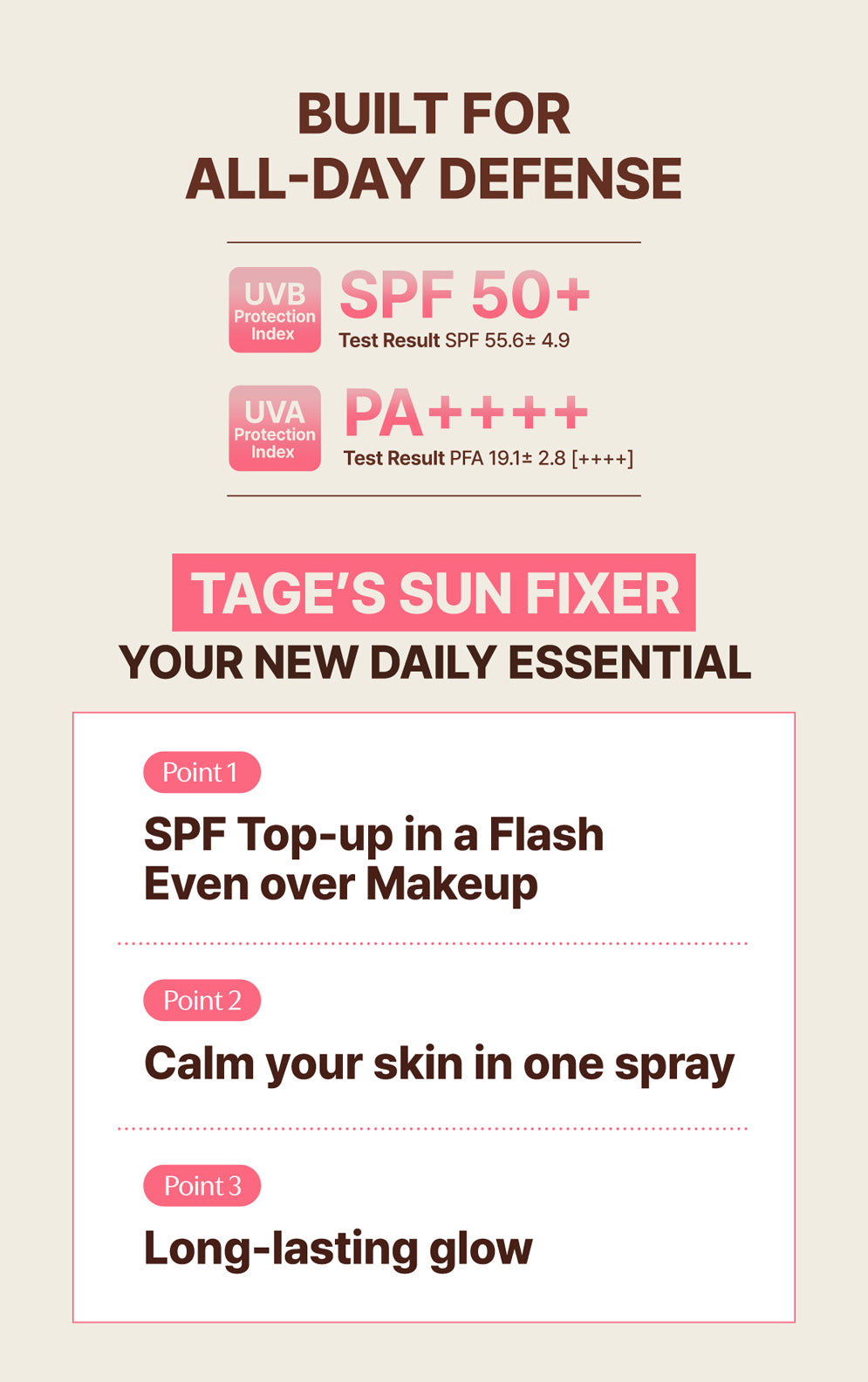 TAGE Cica-Tree Shaking Glow Sun Fixer 50ml