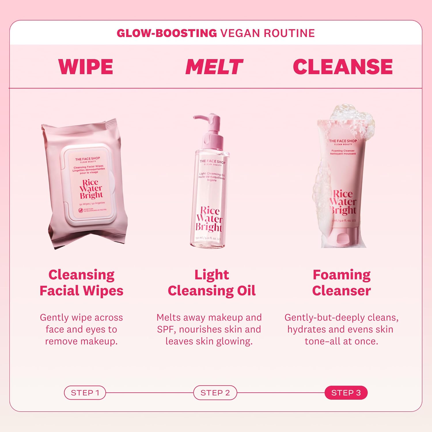THE FACE SHOP ice Water Bright Foaming Facial Cleanser 300ml