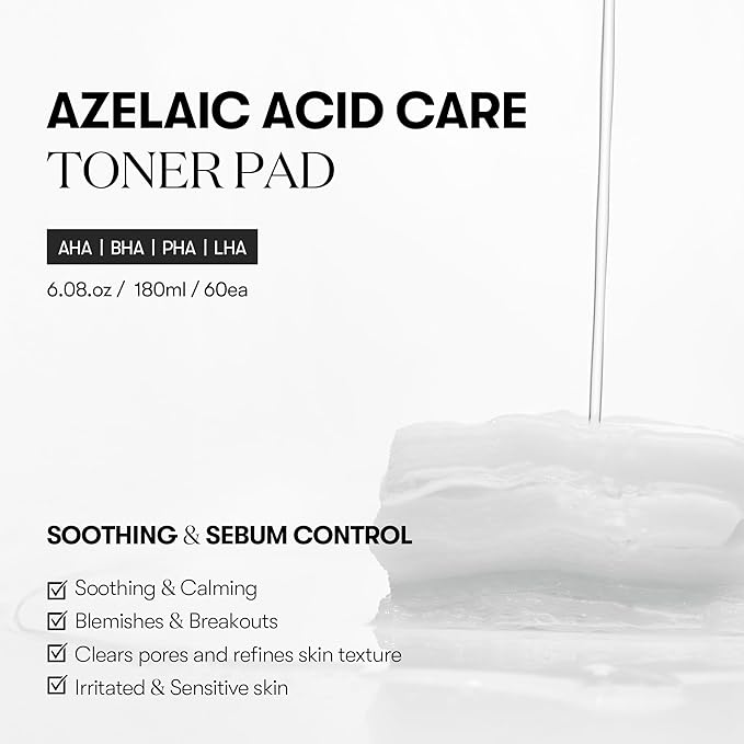 VT COSMETICS Azelaic Acid Care Toner Pad (60EA)180ML