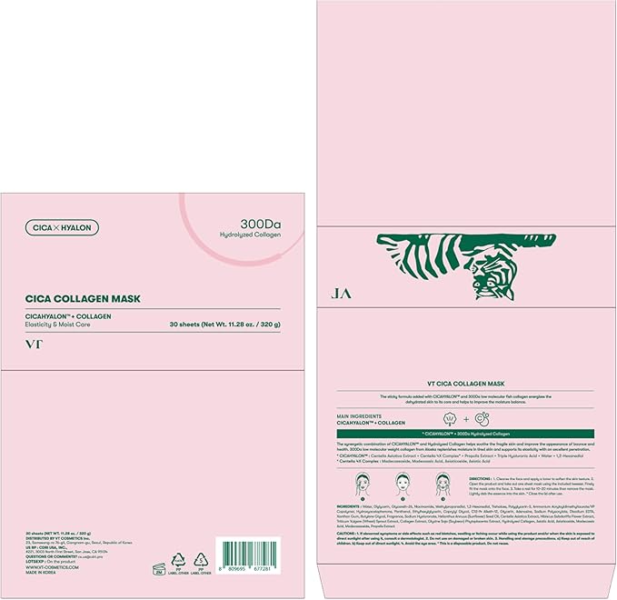 VT COSMETICS Cica Collagen Mask (30EA)320G