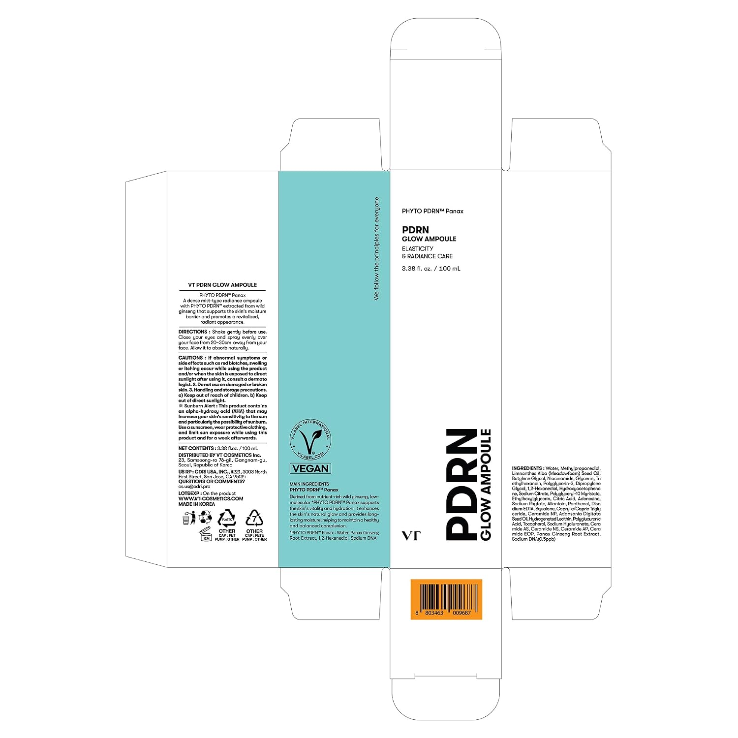 VT COSMETICS PDRN Glow Ampoule 100ml
