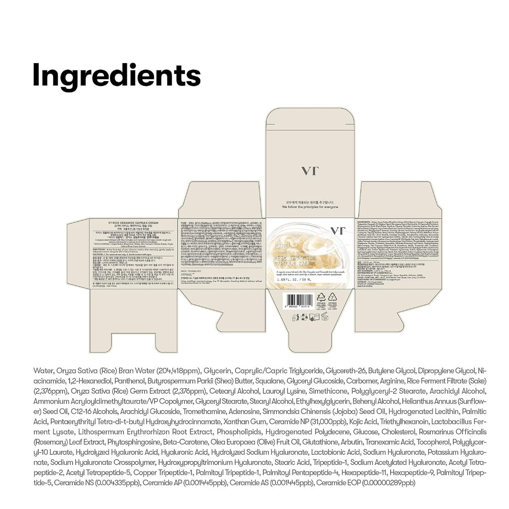 VT COSMETICS Rice Ceramide Capsule Cream 50ml